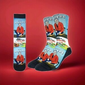 Good Luck Sock x Mister Rogers' Neighborhood‎ Socks Size 8-13 Black/Blue